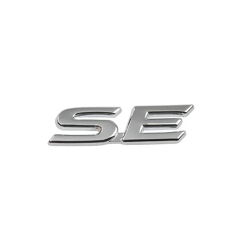 3D Metal SE XSE Logo Rear Trunk Emblem Badge Decals Sticker For Toyota Camry Sienna Highlander Corolla Car Styling Accessories