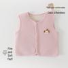 Double-Sided Soft Baby Vest – Warm Cartoon Sleeveless Cardigan for Newborns