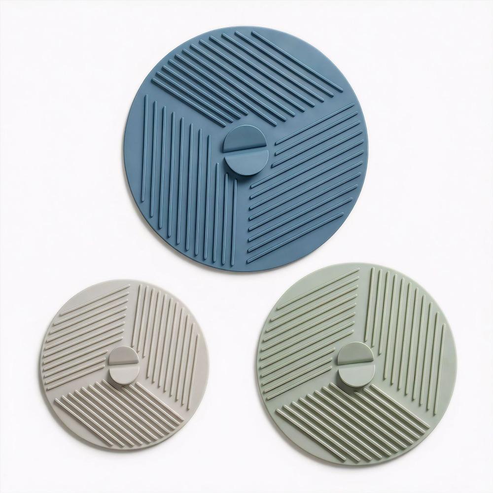 3PCS Food-grade Silicone Pot Lid Anti-slip Heat Resistant Trivets Coasters  Party Serving 3 PCS