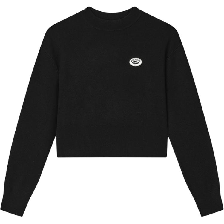 

Fila Оригинальный Модный Повседневный Удобный Короткий Пуловер Вязаный Свитер Женский свитер Черный F51W449401F-BK S