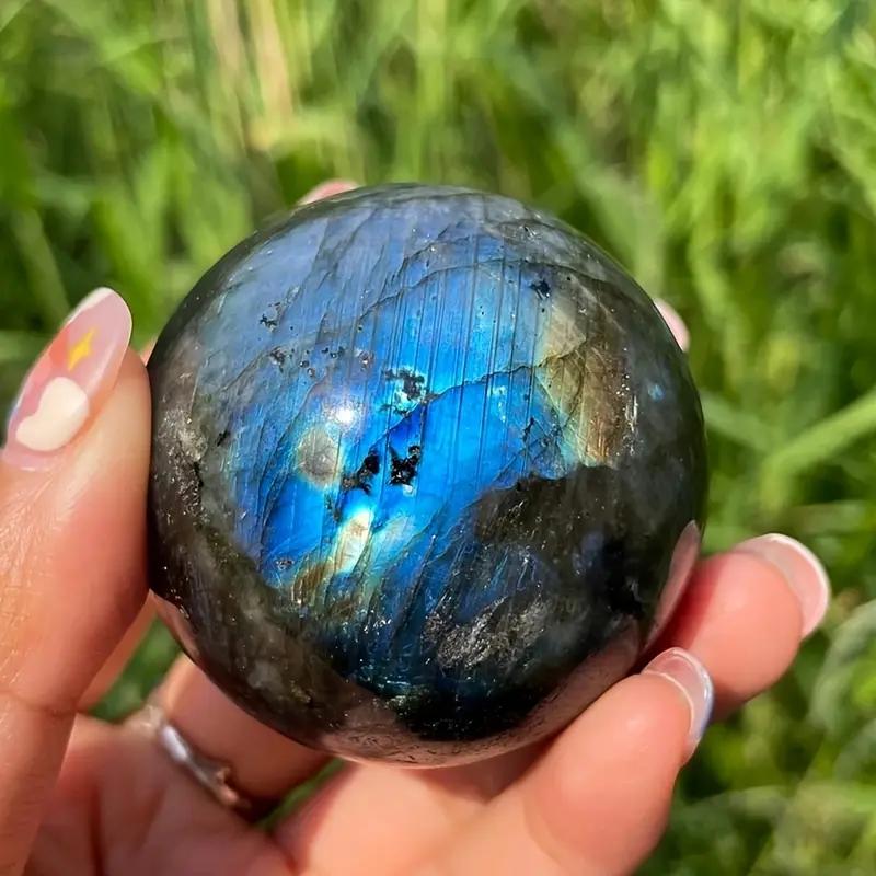 

1 шт. Сфера из горного хрусталя лабрадорита, ручная полировка, потрясающая, идеально подходит для домашней коллекции, декоративное искусство, для коллекционеров кристаллов 40-50mm