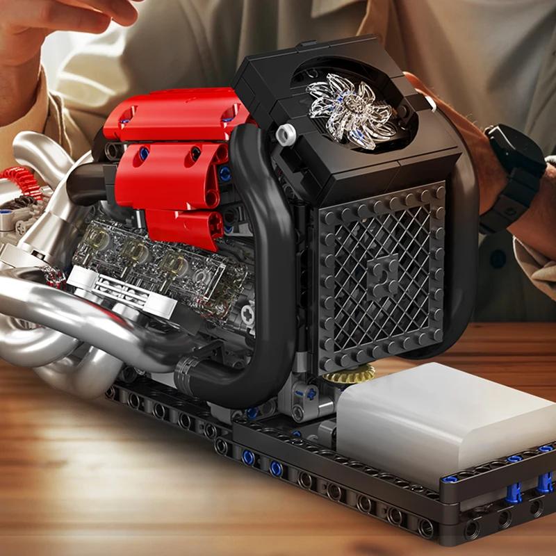Mould King 10188 Technical Motorized STR13 Formula One Engine Building Blocks Sport Racing Car Engine Bircks Toys Set for Adults