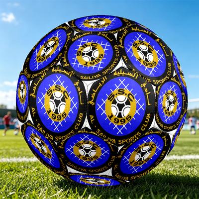 1 Stück Größe 5 Fußballverein Design Fußball - Anti-Rutsch Fußball für Outdoor-Sportaktivitäten, Langlebiger Ball für Spiel