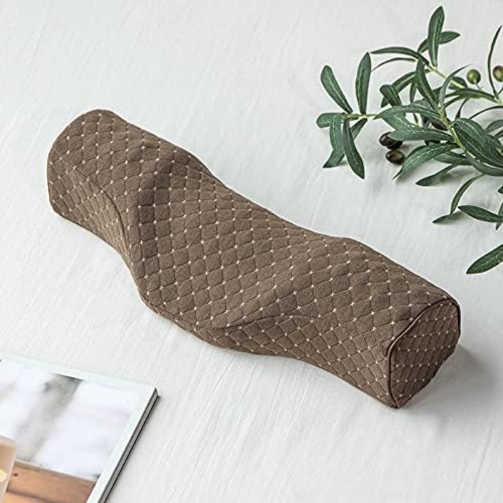 Pernă Cervicală pentru Gât pentru Dormit cu Alinare a Durerii, Pernă Rulou pentru Gât Spumă cu Memorie, Pernă Cilindrică de Călătorie pentru Pat pentru Persoane care Dorm pe Lateral, Persoane care Dorm pe Spate. (albastru)