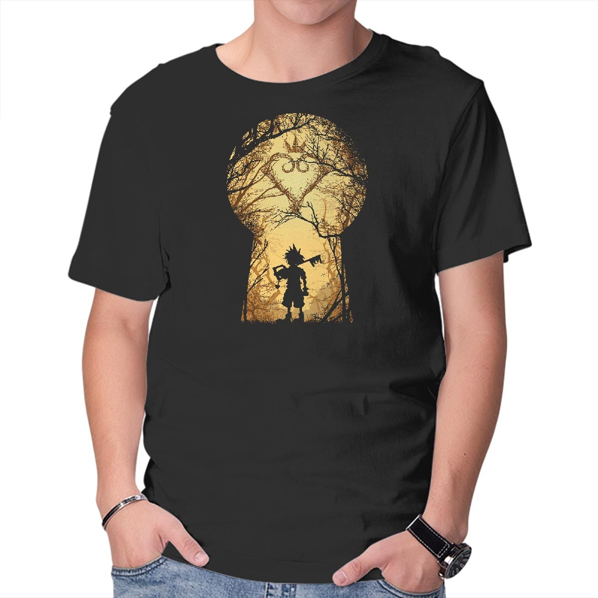 Unisex Crew Neck T-Shirt My Kingdom Graphic Short Sleeve Casual Tee XL