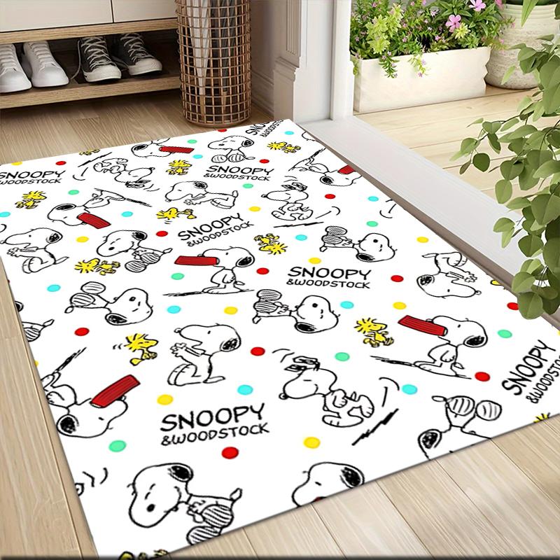 Snoopy Woodstock Adventures Carpet Rug Soft Washable Anti Slip Home Living Room Sofa Mats Personalized Christmas Rug