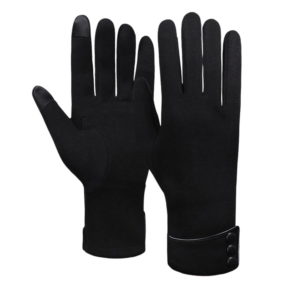 Fleece Lined Winter Warm Gloves Windproof Cold Proof Full Finger Gloves Comfortable Touch Screen Gloves