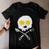 Egg Skull T Shirt Funny Breakfast Goth Graphic Tee Unisex