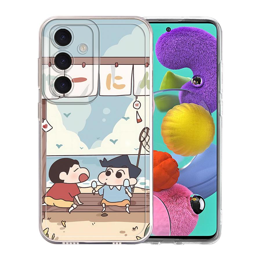Cartoon Crayon Shinchan phone Case for Galaxy A31 A50 A50s A51 4G A71 4G A21s A12 A52s 5G A22 A32 A52 A72 4G 5G