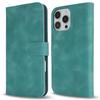 For iPhone 16 Pro Wallet Case Double Folded Edge Skin Touch PU Leather Flip Phone Cover
