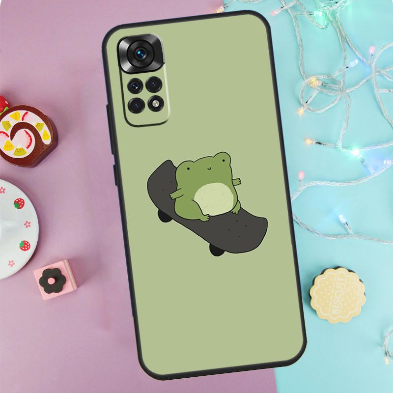 Kawaii Frog Case For Xiaomi Redmi Note 14 13 12 11 10 9 Pro 9S 10S 11S 12S Redmi 10C 12C 13C 14C Cover