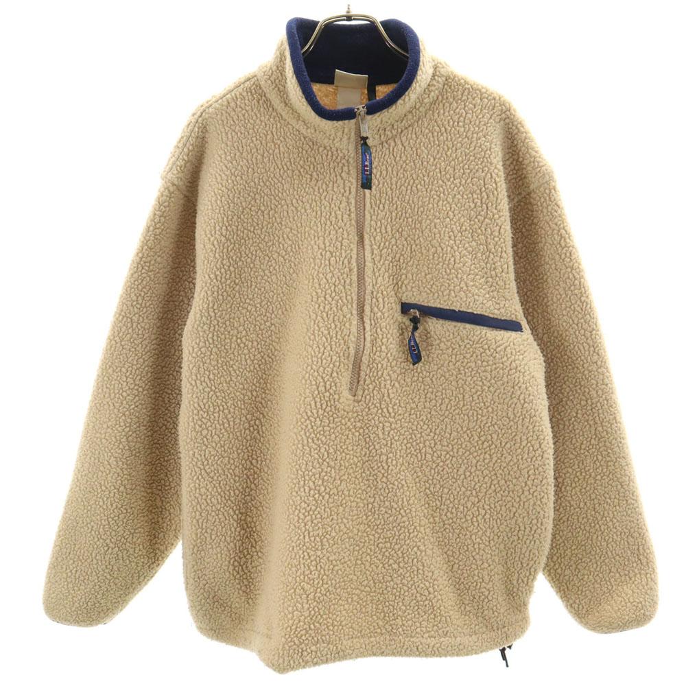 L.L.BEAN 80s Vintage Long Sleeve Half Zip Bore Jacket Pullover Outdoor Men's Used