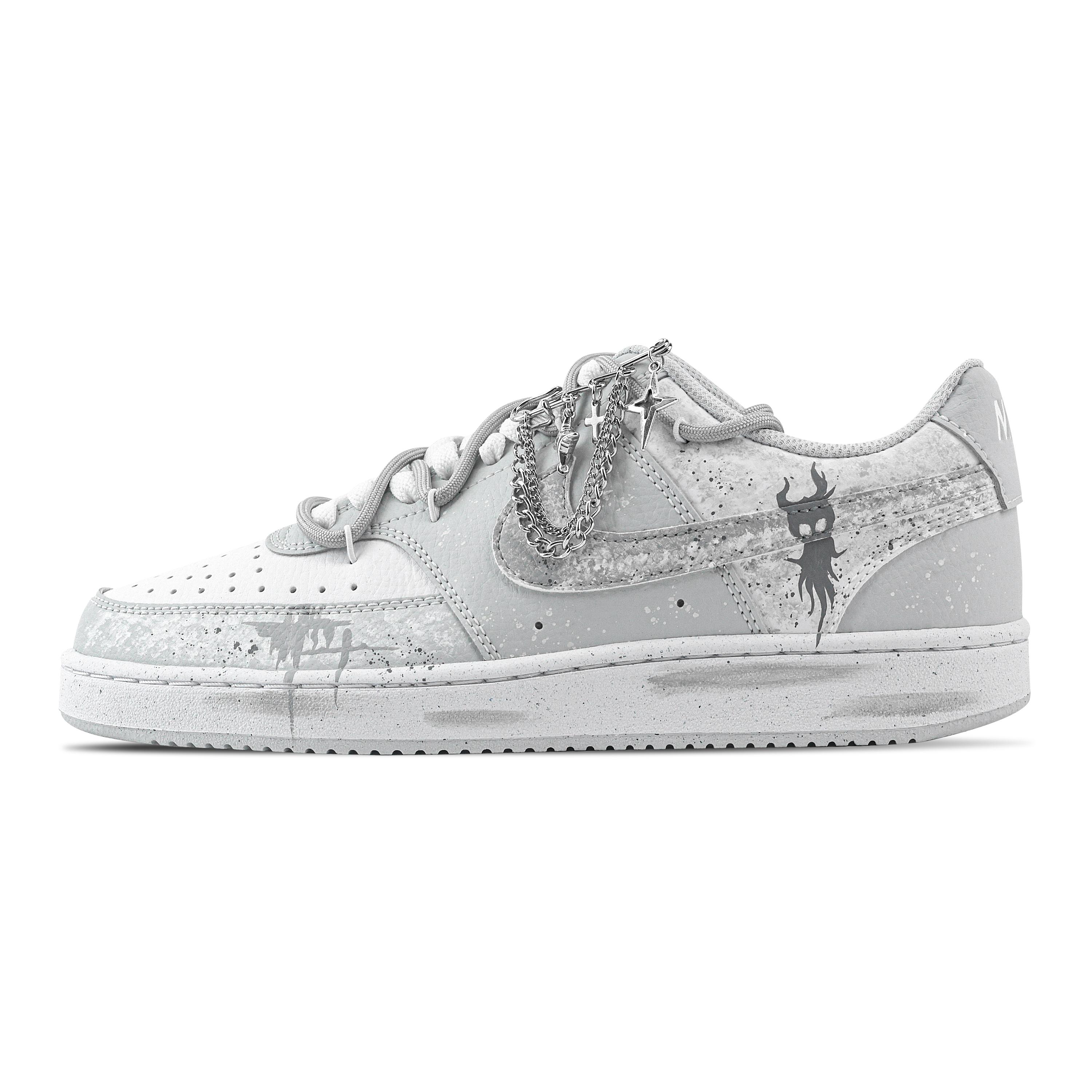 

Nike Court Vision 1 Dull Gray Ghost Abrasion Resistant Low top Skateboard Shoes Men s Light Gray HM9862-002(Team529-) 45