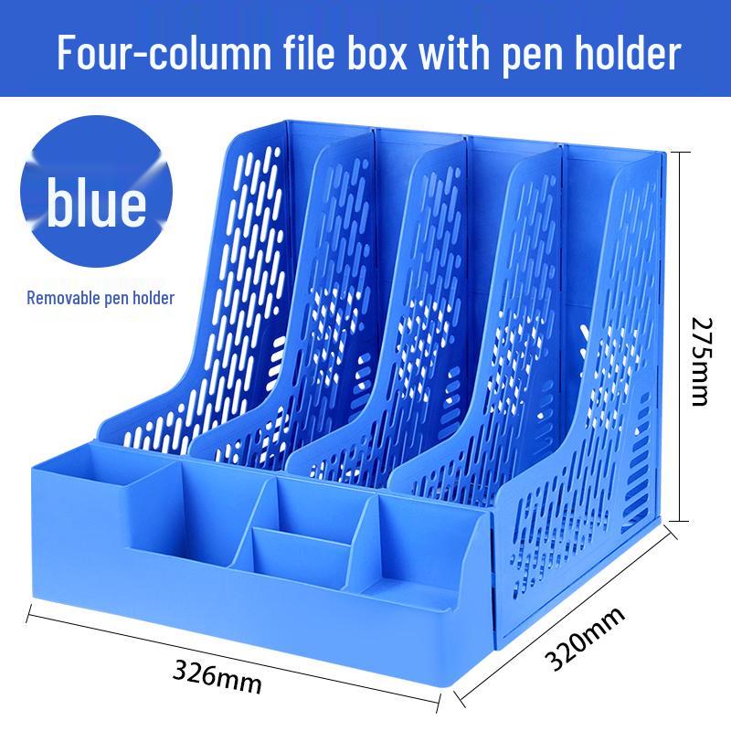 Four-Tier Desktop File Organizer with Storage Trays for Office Supplies