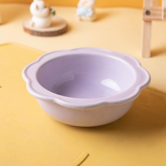 Baizihuahu Pet Ceramic Bowl with Flower Lace, Stable Base Acrylic Stand, Anti-Tip Design Dish for Cats And Dogs Food Water