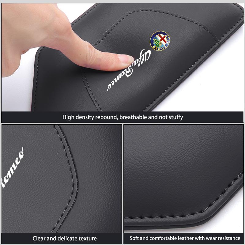 Car Knee Cushion Soft Knee Pad Elbow Thigh Support Accessories For Alfa Romeo Giulietta GT 159 147 156 Mito Brera Giulia Spider zk3