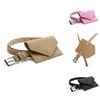 Womens Suede Waist Pouch With Solid Color Design For Chic Office And Casual Outfits