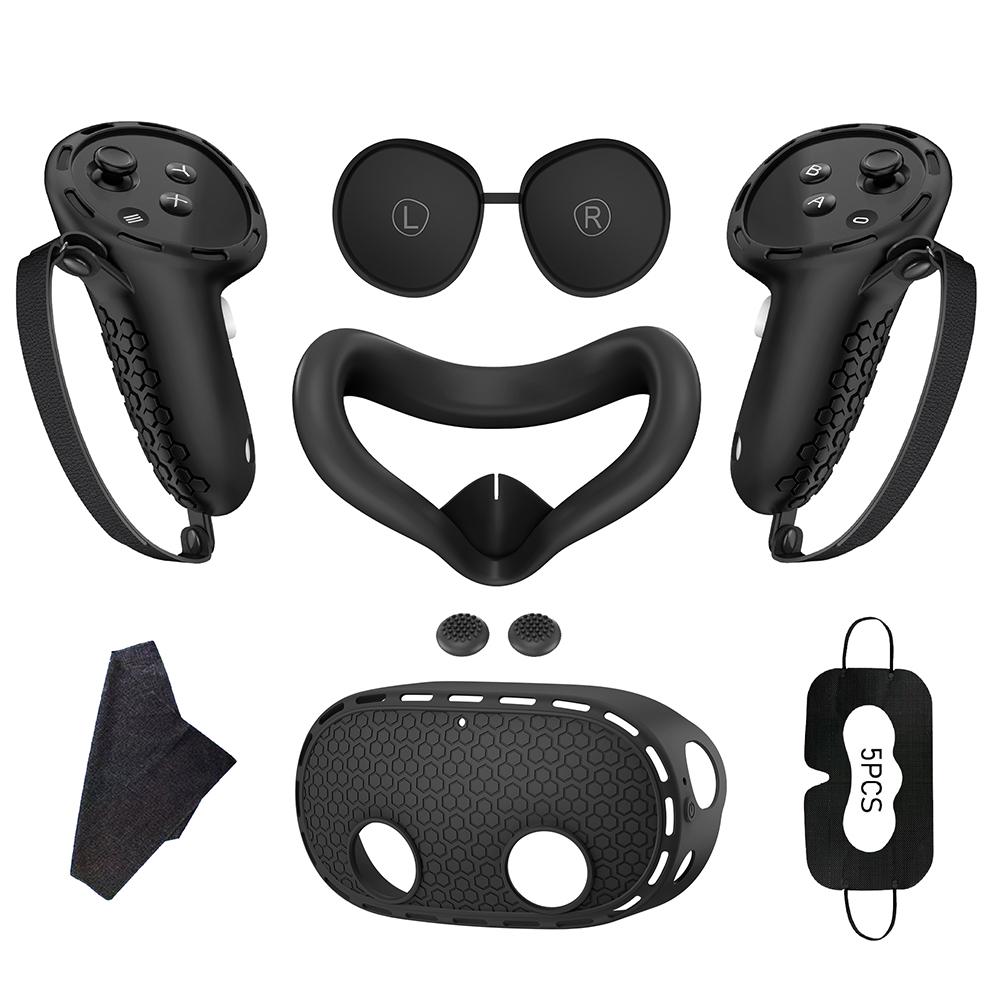 Silicone Cover Set Controller Grips VR Shell Cover VR Silicone Case for Meta Quest 3S VR Headset Accessories