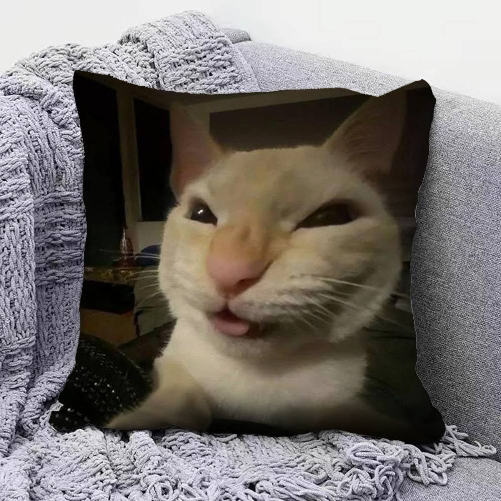 

Funny Cat MMeMe Pillow Covers Home Sofa Cushion Covers and Aecorative Custom 30x30 cm