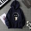 Hot-selling ribbed bottom pendulum sweater European and American animal cat print sweatshirt special couple jumper