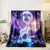 Multi Size Fantasy Neon Deer Theme Printing Adult Children Warm Blankets Home Travel Car Soft Comfortable Luxury Gifts