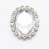 20x24mm Oval Acrylic Rhinestone Flatback Buttons for Handmade Jewelry and DIY Clothing Accessories