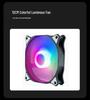 Silent Desktop CPU Cooler with 4 Copper Pipes, 12cm Tower Fan, Colorful LED, and Temperature Control for LGA2011/x79/x99 Sockets.