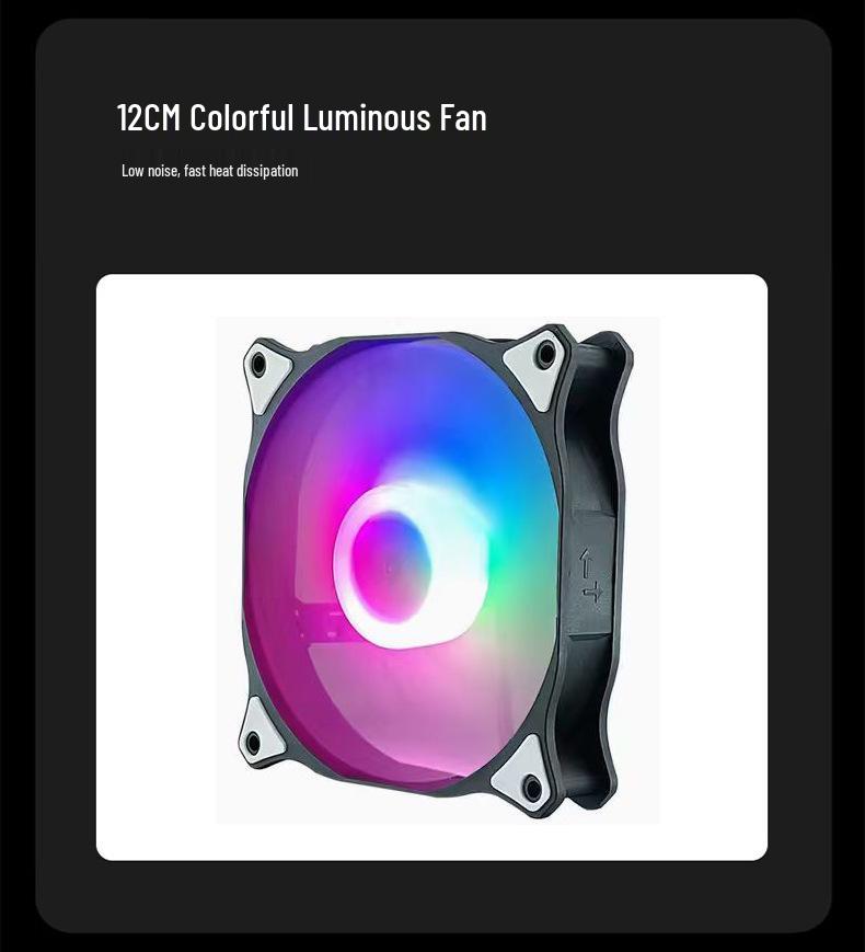 Silent Desktop CPU Cooler with 4 Copper Pipes, 12cm Tower Fan, Colorful LED, and Temperature Control for LGA2011/x79/x99 Sockets.