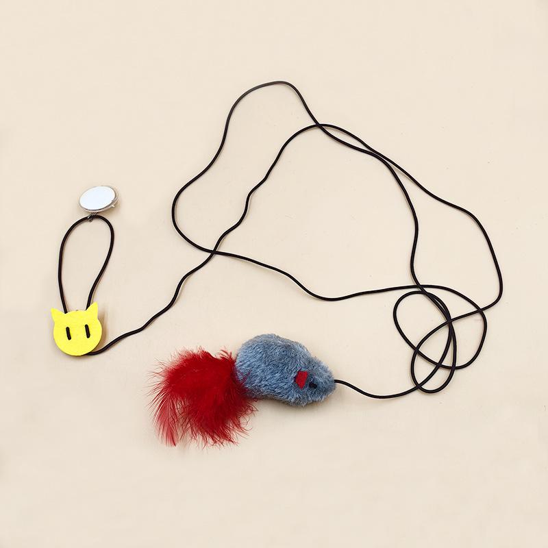 New Hanging Mouse and Cat Toy, Self-entertaining Magic Tool, Cat Toy, Little Mouse, Plush Feather Cat Toy, Pet Supplies