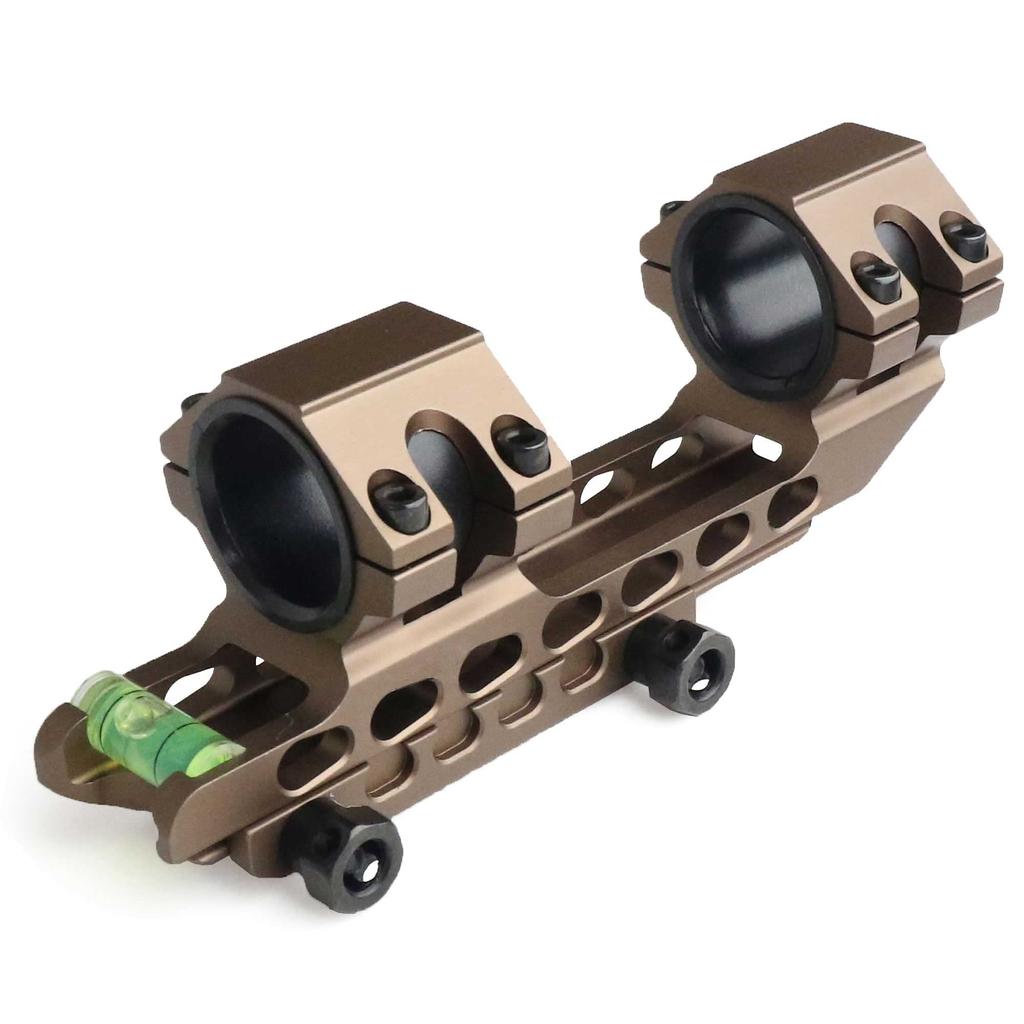 ANS optical 25.4/30mm Long One-Piece Mount with Indicator and Level (TAN) Riflescope Mount for Airsoft