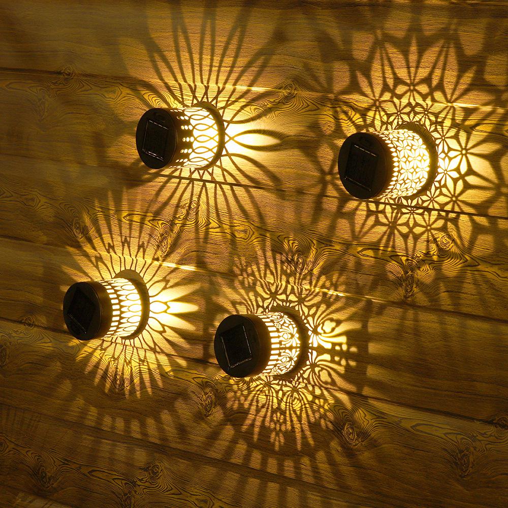 1/2/4PCS Solar-Powered peony Lantern Light Wall Lamp Outdoor Garden Patio Walkway Decorations Lighting for Garden Decor