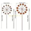 KX4B Rusty Garden Decorative Stakes Metal Flower Garden Decoration Plant Decoration