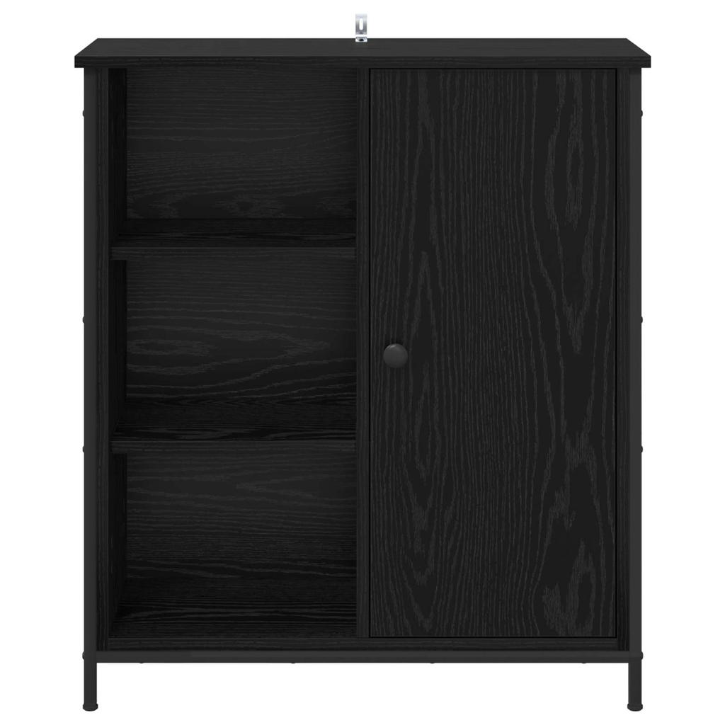 Sideboard in Black Oak Look 70 x 30 x 80 cm Engineered Wood
