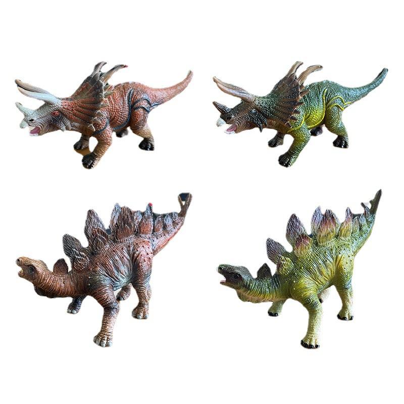 Durable Pvc Dinosaur Models For Kids With Realistic Stegosaurus And Triceratops Static Figurines In Colors Bright