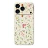 For iPhone 17 Pro Max Case Small Flower Leaves Pattern Printing Straight Edge TPU Phone Back Cover