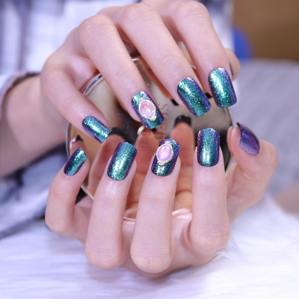 

Носимый маникюр Накладные ногти Квадратная головка Кончики ногтей Водонепроницаемые французские накладные ногти Женщины