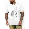 Tricou pentru Bărbați, Arici Drăguț Ținând o Păpădie, Tricouri cu Imprimeu Creativ pentru Bărbați, Topuri Elegante Casual de Vară, Top pentru Viața de Zi cu Zi și Sporturi în Aer Liber