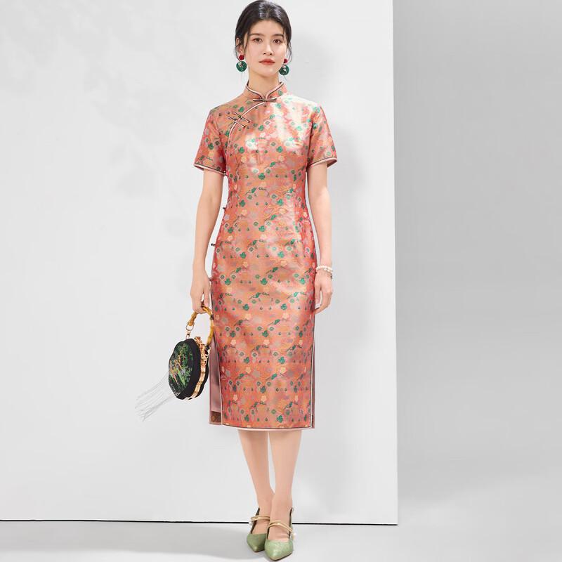 New Chinese Style Mulberry Silk Cheongsam Dress