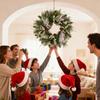 Christmas Wreath Outdoor Realistic Holiday Ornament Artificial Door Christmas Pine Wreath For Outdoor Window Mantel Restaurant
