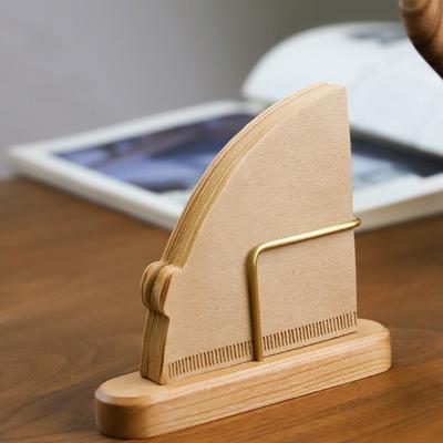 Wooden Coffee Filter Holder Stand For V60 Paper Filter Storage Rack For Fan Shape Paper Home Coffee Accessories Barista Tools