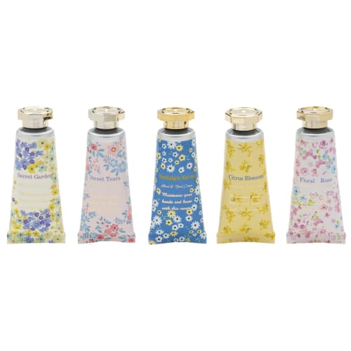 Koji Company Hand & Nail Cream (5-Piece Set) Gift Boxed Set of 5 Scents: Flower Pink, 5ml X 5 Bottles (Product Number: 172721)