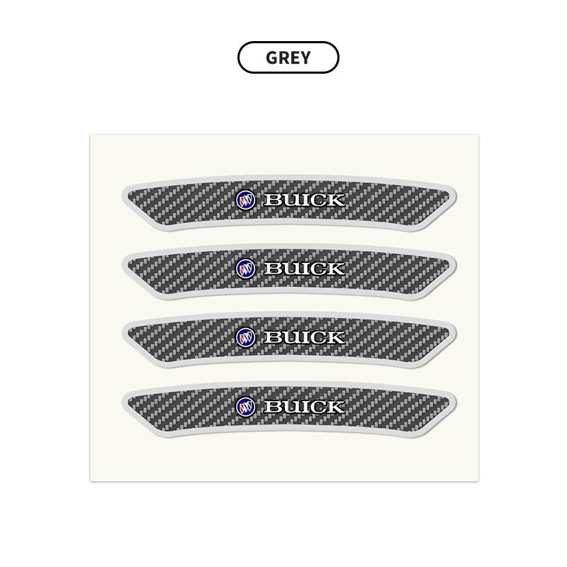 QPM1 4pcs Carbon Fiber Car Wheel Rim Stickers Auto Refit Accessories For Buick Excelle XT Envision Excelle GT Regal Encore Park GL8