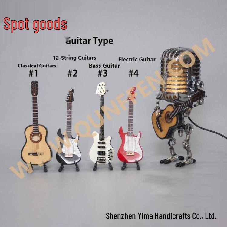 Retro Metal Microphone Robot Lamp