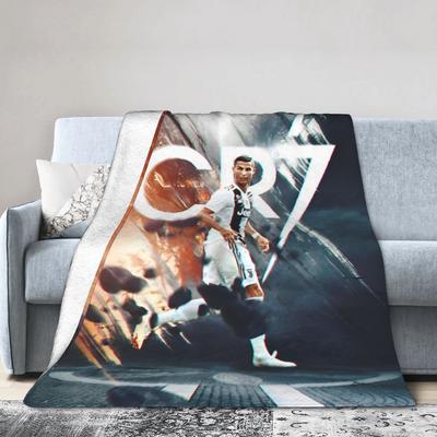 Football CR7 Blankets Coral Fleece Plush Ronaldos Ultra-Soft Throw Blanket for Outdoor Travel Bedspread
