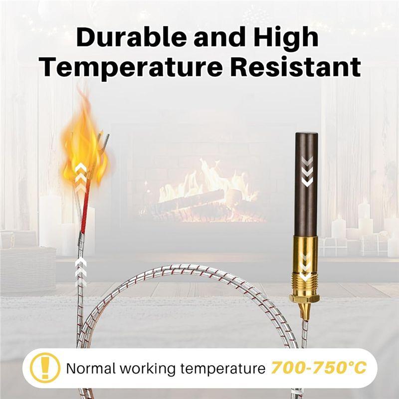 AEE4-Gas Fryer Thermocouple, Thermopile Replacement Fryer Parts For Pitco 60125501, For Elite Imperial Frymaster Dean