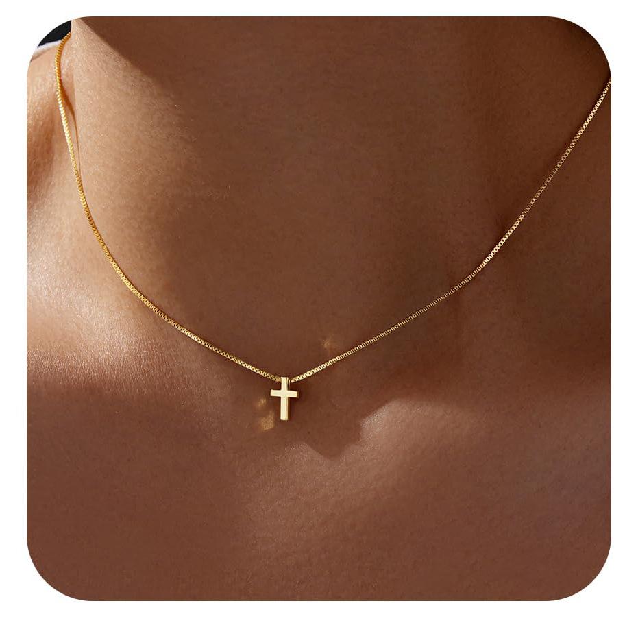 

Модная цепочка на шею с крестом, не выцветает, с индивидуальным чувством дизайна, универсальная и изысканная цепочка для ключиц