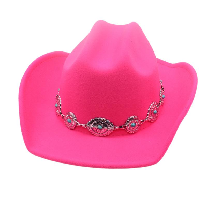 New One-Word Top Wide-Brimmed Denim Hat, Hot-Selling National European, American And Western Hat, Men'S And Women'S Fashion High-End Top Hat