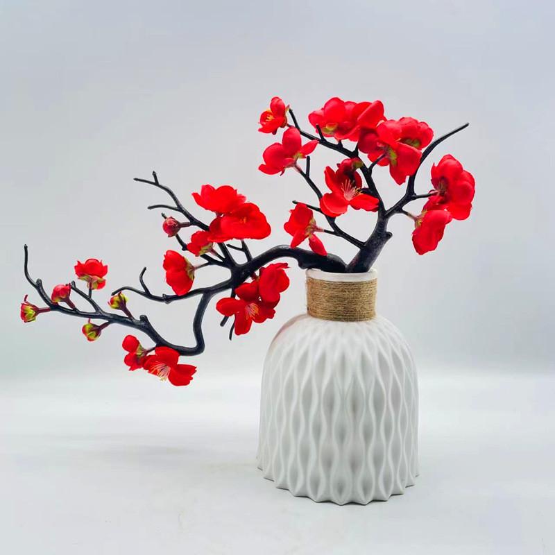 Sweet Winter Silk Flower Potted Plant Bonsai For Indoor Gift Decoration