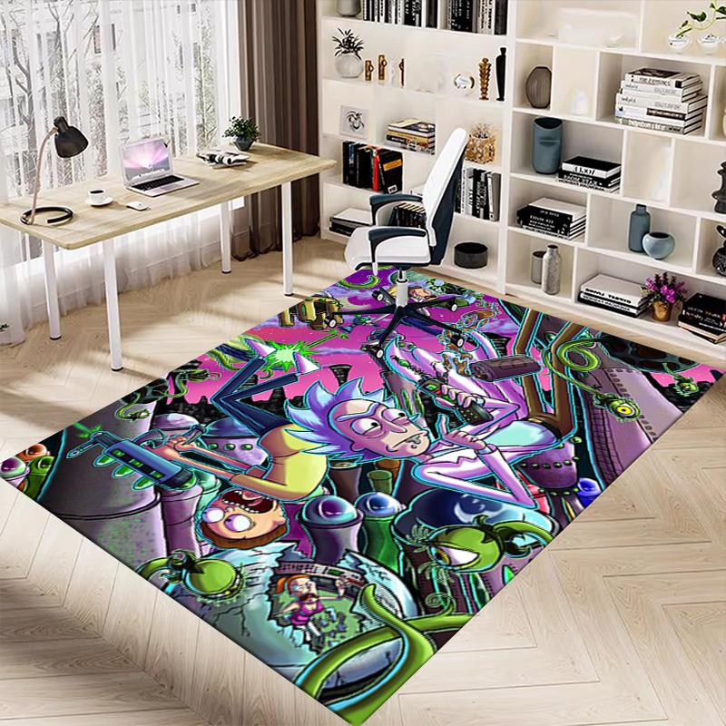 Alien Adventure Space Carpet For Playroom Bedroom Living Room Sofa Home Decorkids Game Area Rug Nonslip Floor Mat