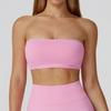 Fashion Sports Intimates Women's Shockproof Push-up Sexy Beauty Back Tube Top Yoga Vest Training Adjustable Workout Bra
